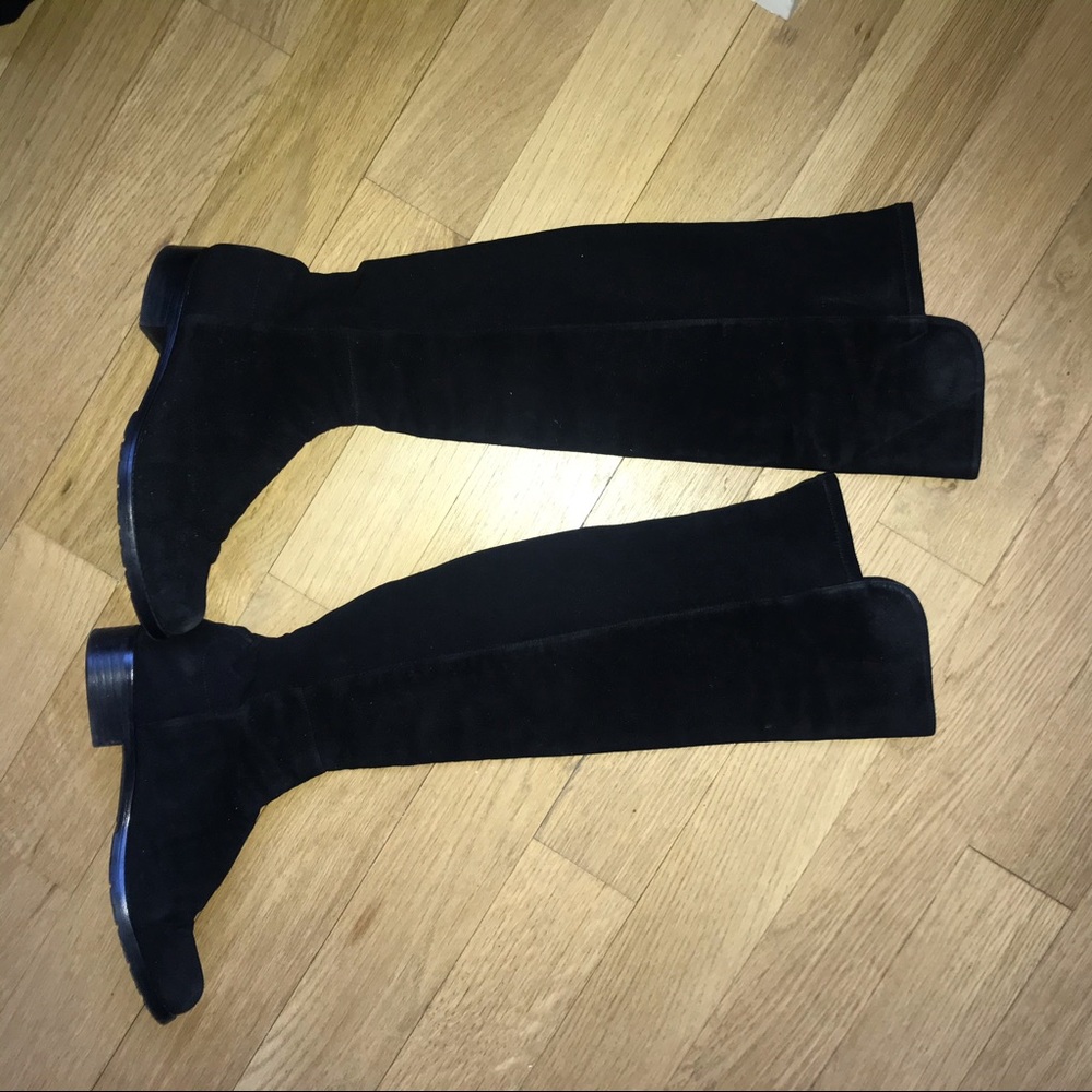 Stuart Weitzman 5050 37.5 Black Suede boots